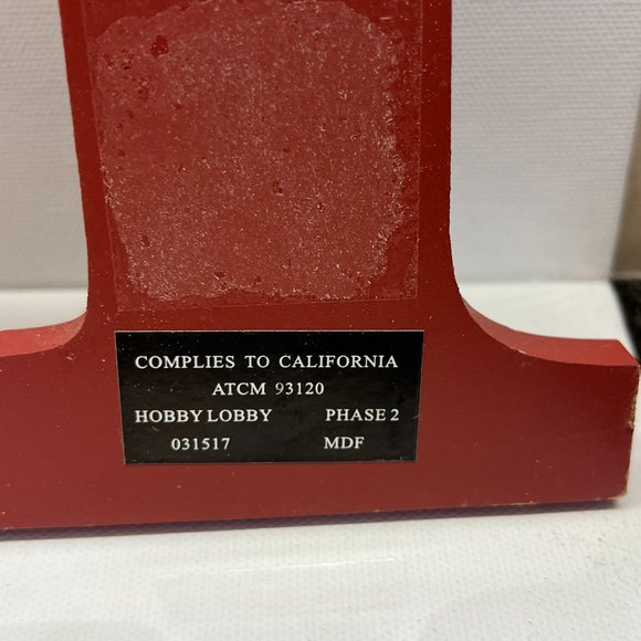 NWOT Hobby Lobby Home Decor EAT red wooden sign with hanging hardware, 16L x 8T - Picture 6 of 9
